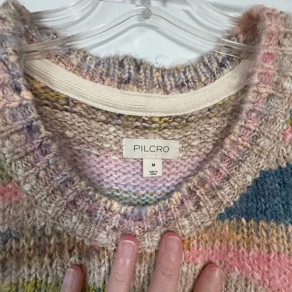 Pilcro Multicolor Knit Sleeveless Sweater Vest - Pink, Blue & Green - Picture 2 of 4